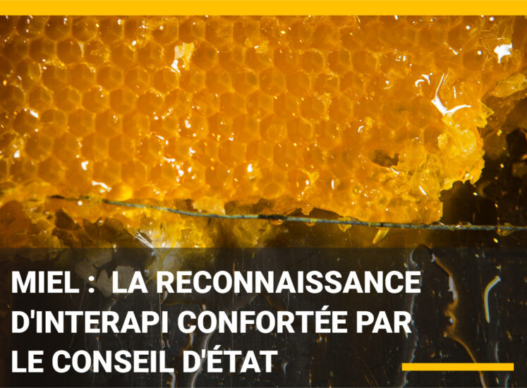 Miel: la reconnaissance d&rsquo;Interapi confortée par le Conseil d&rsquo;Etat