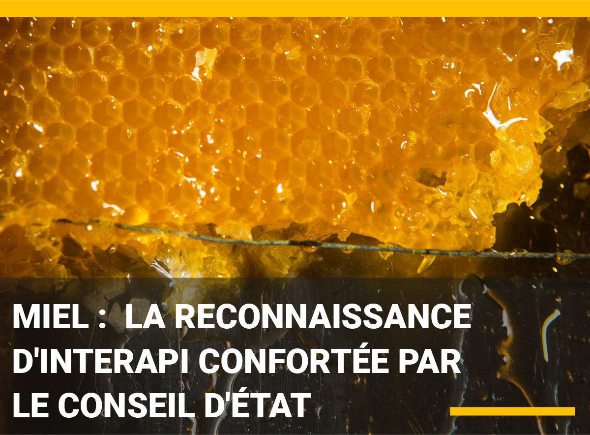 Miel: la reconnaissance d&rsquo;Interapi confortée par le Conseil d&rsquo;Etat